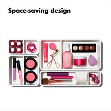 OXO Good Grips 4-Piece Complete Adjustable Drawer Bin Set with Removable Dividers