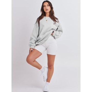 ANRABESS Women's Oversized Fleece Pullover Y2K Style