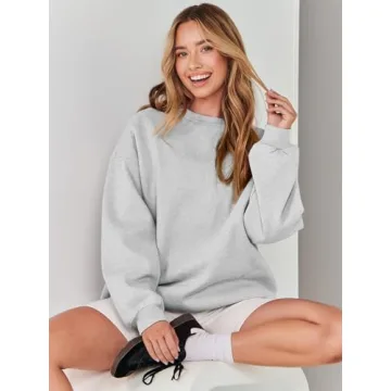 ANRABESS Women's Oversized Fleece Pullover Y2K Style