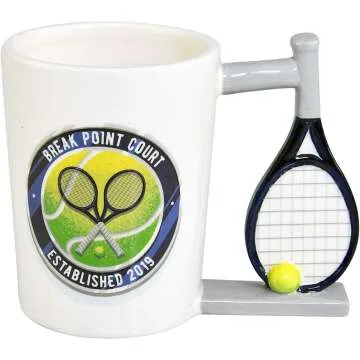 Tennis-Racket Handle Coffee Mug by HOME-X