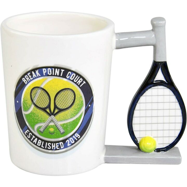 Tennis-Racket Handle Coffee Mug by HOME-X