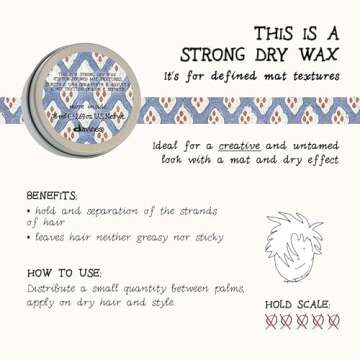 Davines Strong Dry Wax for Piecey Styles & Hold
