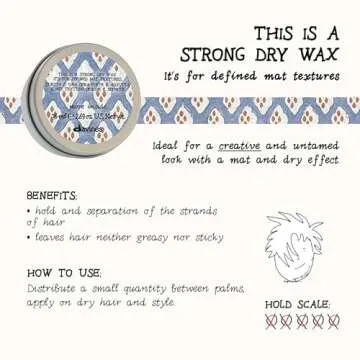 Davines Strong Dry Wax for Piecey Styles & Hold