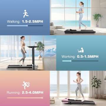 Under Desk Treadmill, Walking Pad Treadmill for Home Office, 2.5 HP Portable Walking Treadmill 300 lb Capacity, 2 in 1 Compact Walking Jogging Running Machine with Remote Control and LED Display