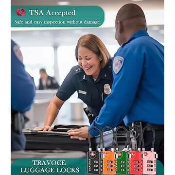 TSA Approved Luggage Locks, Travel Locks Which Also Work Great as Gym Locks, Toolbox Lock, Backpack ...