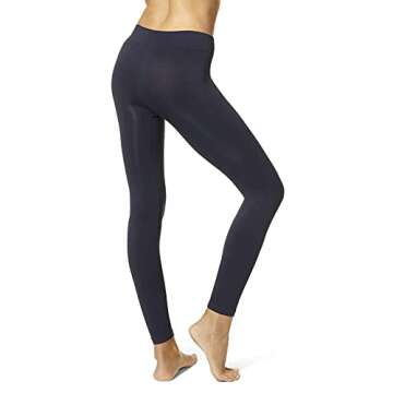 HUE womens Seamless Leggings, Assorted Hosiery, Black, Small-Medium US