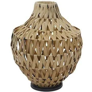 Deco 79 Plastic Rattan Handmade Decorative Vase for Home Decor