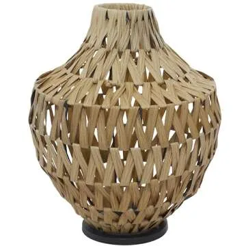 Deco 79 Plastic Rattan Handmade Decorative Vase for Home Decor