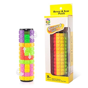 R.Y.TOYS Rotate and Slide Puzzle-Design Patent,Fidget Toys(Restore/Create) 8 Colors,12 Layers-Detach...
