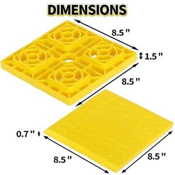 OULEME 12 Pack RV Leveling Blocks - Stackable Jack Blocks with Bag