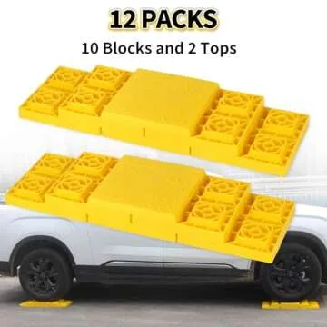 OULEME Stackable RV Leveling Blocks - 12 Pack for Trailers