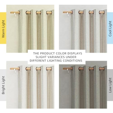NICETOWN 100% Blackout Linen Curtains for Cozy Living
