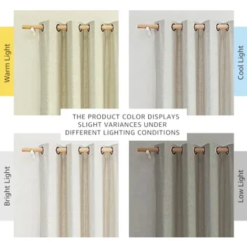 NICETOWN 100% Blackout Linen Curtains for Cozy Living