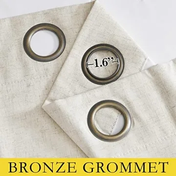 NICETOWN 100% Blackout Linen Curtains for Cozy Living