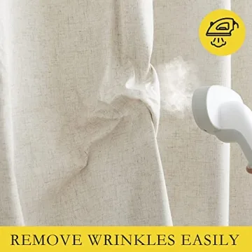 NICETOWN 100% Blackout Linen Curtains for Cozy Living