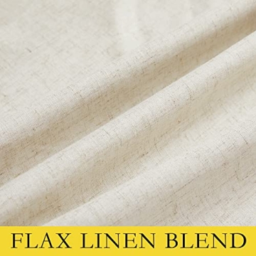 NICETOWN 100% Blackout Linen Curtains for Cozy Living