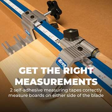 Kreg KMS8000 Precision Trak & Stops Kit - Track Guide for Miter Saw - Woodworking Saw Guide - Miter Saw Accessories - Woodworking Tools