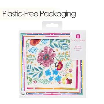 Colorful Floral Paper Napkins for Parties and Crafts