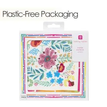 Colorful Floral Paper Napkins for Parties and Crafts