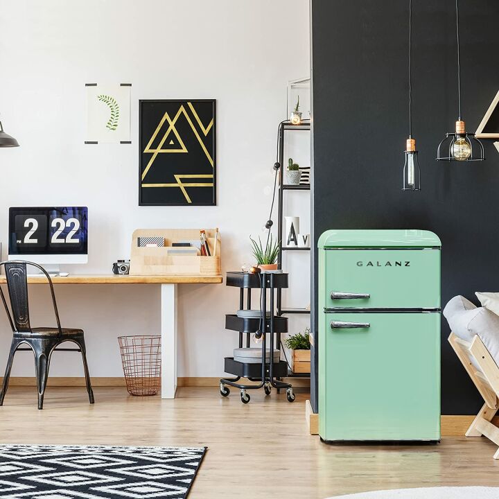 Galanz Dual Door Fridge - 3.1 Cu FT, Green