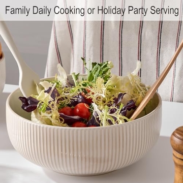 Jemirry Ceramic Serving Bowls - Elegant 8.5in Set of 2