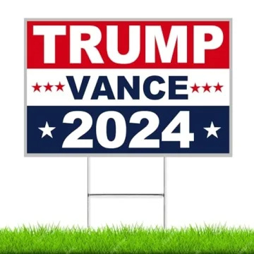 Oligei Trump Yard Signs 2024 | Heavy Duty Double Sided 18"x12"