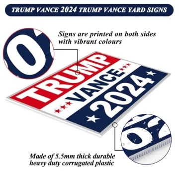Trump Yard Signs 2024 | Double Sided Heavy Duty