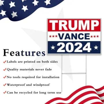 Trump Yard Signs 2024 | Double Sided Heavy Duty