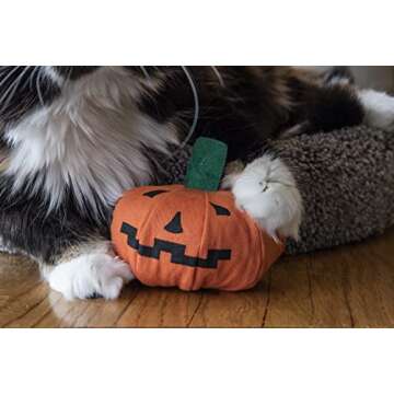 Yeowww Halloween Pumpkin Catnip Toy - 100% Organic Fun for Cats