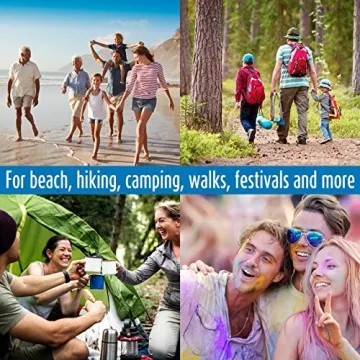 10' X 9' - Our Sandless Beach Mat is Oversized and is a Great Blanket Under Your Beach Chairs - Compact and Lightweight - 6 Sand Anchor Pockets and Metal Stakes Plus Zippered Valuables Pocket