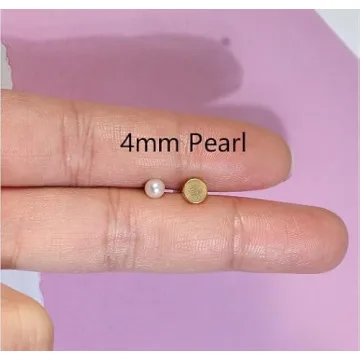 Tiny Pearl Gold Earrings - Hypoallergenic Surgery Steel