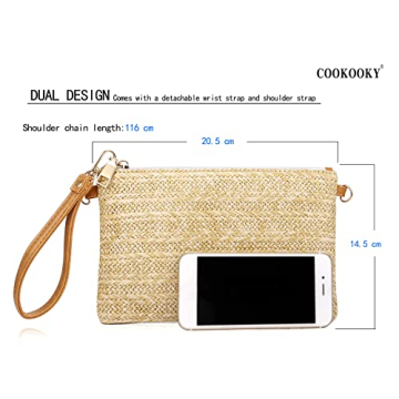 Shop COOKOOKY Stylish Straw Clutch Bag for Women