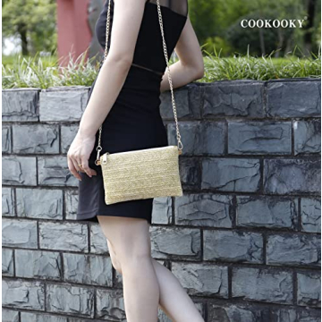 Shop COOKOOKY Stylish Straw Clutch Bag for Women