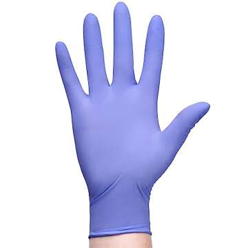 SwiftGrip Disposable Nitrile Exam Gloves, 3-mil, XS, Box of 50, Violet Nitrile Gloves Disposable Lat...