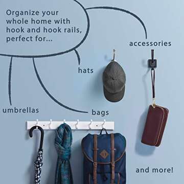 Franklin Brass Double Scroll (5-Pack) Coat and Hat Wall Hooks Double Hooks for Hanging Tumbled Dark Gunmetal Wall Mount Hanger Backpack, Purse, Bag, Towel Organization Decorative Hooks FBSCRH5-TDG-C