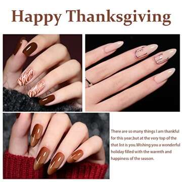 OPUIU 10 Pcs Fall Winter Gel Nail Polish Set, UV Nail Gel Polish Kit Yellow Brown Dark Red Burnt Orange Marron Gel Polish Colors Holiday Decoration Salon DIY Home Nail Art Gift