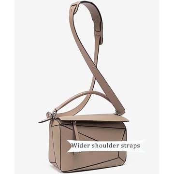 Womens Geometric Design Handbags, 9.6x4.1x6.7in Lychee Grain Crossbody Bag Mini Top Handle Bag for Mother's Day Gift (Khaki)