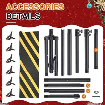 Forlogic Portable T-Shape Backdrop Stand Support Kit 8x5.3ft, Adjustable Photography Green Screen Backdrop Stand for Parties, Photography Videography Studio (8×5.3Ft)