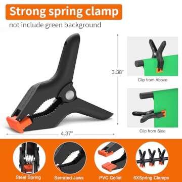 Forlogic Portable T-Shape Backdrop Stand Support Kit 8x5.3ft, Adjustable Photography Green Screen Backdrop Stand for Parties, Photography Videography Studio (8×5.3Ft)