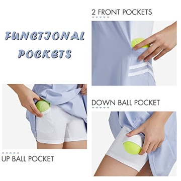 BALEAF Girls Tennis Dress with Pockets for Comfort