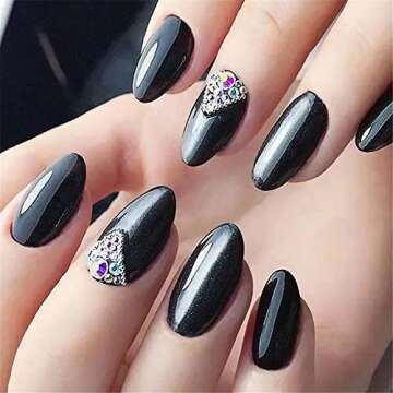 3000 Pieces SS12 3mm Flatback Rhinestones Clear Glass Round Gems Crystals for Nail Art DIY Crafts Clothes Shoes Bags （Black）