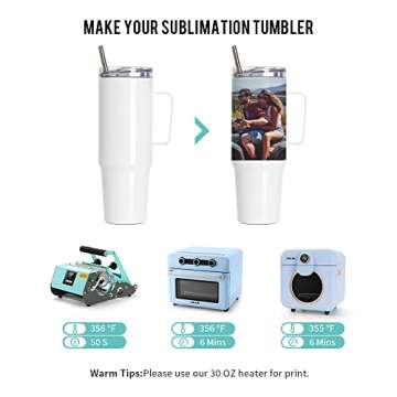 PYD Life 4 Pack 36 oz Tumblers for Sublimation and Travel