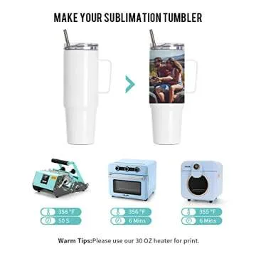 PYD Life 4 Pack 36 oz Tumblers for Sublimation and Travel