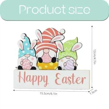 Dohia Easter Table Decorations - Durable Wooden Centerpiece for Your Spring Celebrations