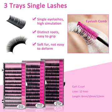 krofaue ZJM0066 Mannequin Training Head False Eyelashes Extension Practice Eyelash Kit Make Up Eye Lashes Train Doll Face Model Graft Tool Set