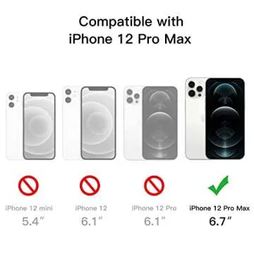 JETech Magnetic Case for iPhone 12 Pro Max 6.7-Inch Compatible with MagSafe Wireless Charging, Shock...