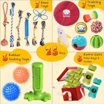 KIPRITII Dog Toys Pack for Puppies and Small Dogs