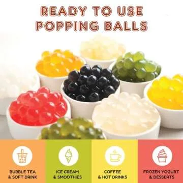 Fanale Strawberry Mango Popping Boba Pearls, Vegan, Non GMO, Gluten Free, Fat Free, Perfect for Bubble Tea, Smoothies, Ice Cream, Desserts, and Beverage 2 lb (1 lb X 2).