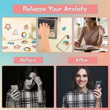 60 Pcs Anxiety Sensory Stickers for Stress Relief on the Go