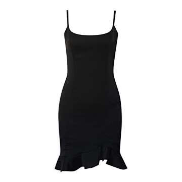 Stylish Bodycon Black Fishtail Dress for Parties